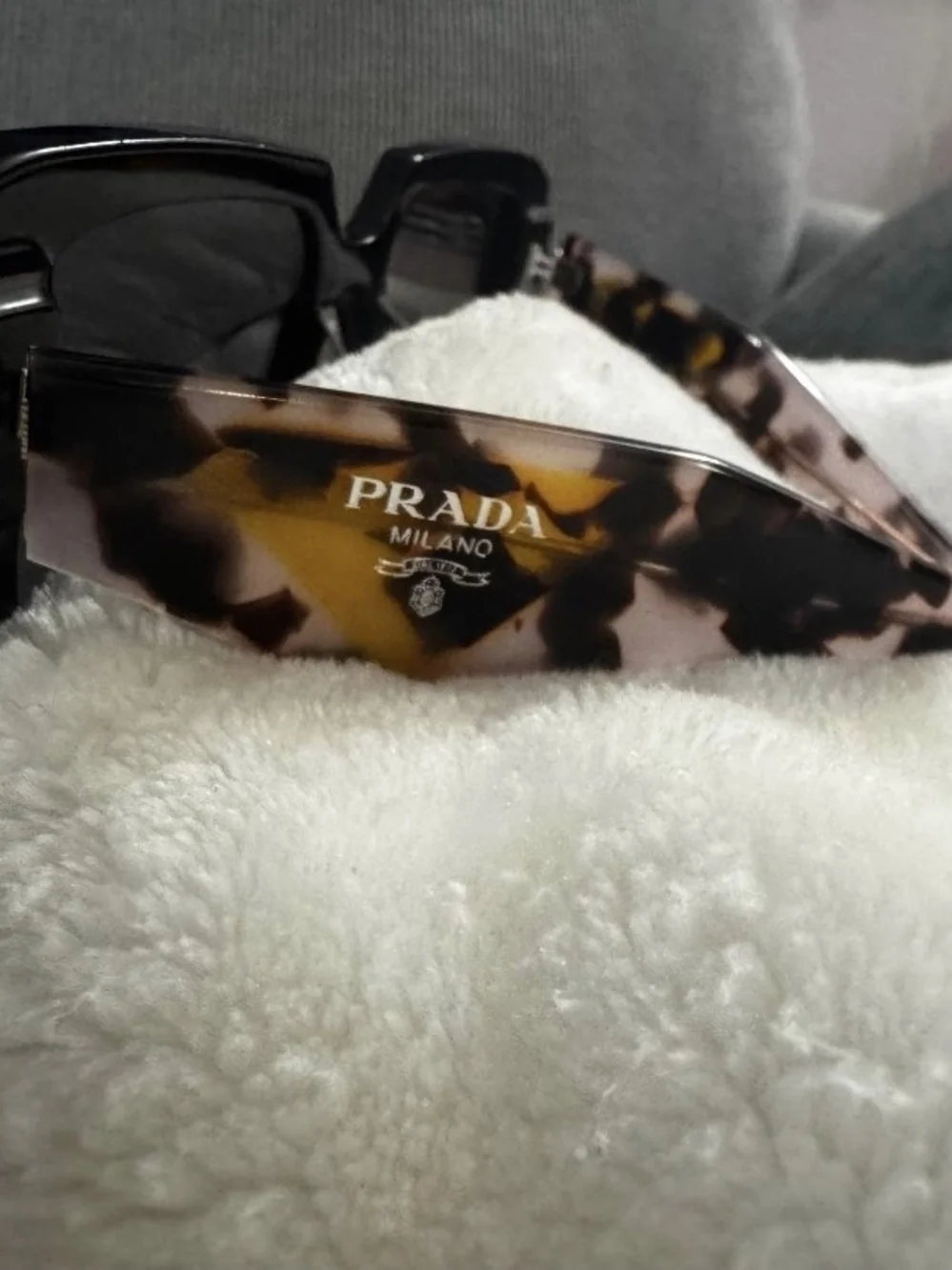 Prada Tortoiseshell Logo Sunglasses - Brown & Black